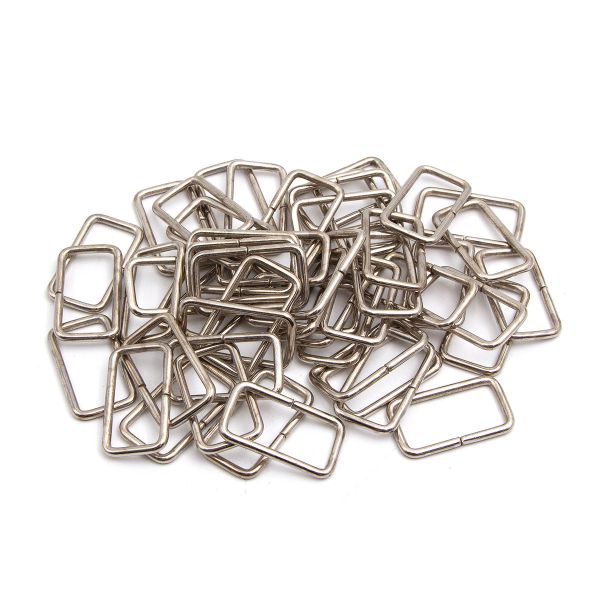 Рамка прямоугольная металл 26 мм (31, 18 мм, d-2,5 мм), никель, 50 шт