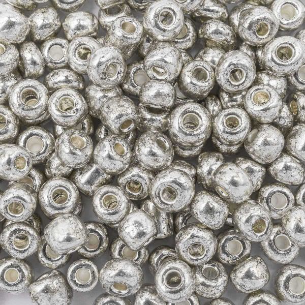 Бисер Astra&Craft 6/0 (4.1 мм), 150 г (10х15 г), цв. 1109 серебро/глянц.покрытие