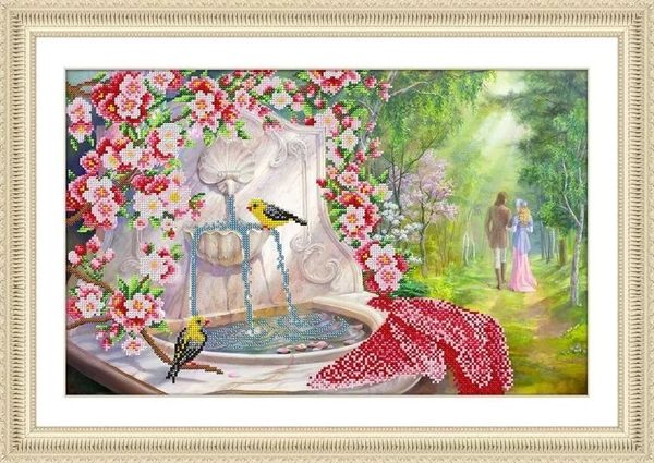 Набор для вышивания бисером Паутинка, Старый парк, 45х28 см