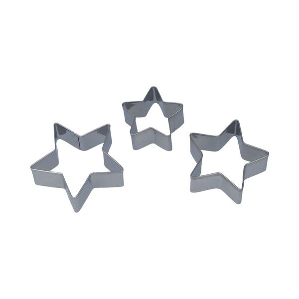 Вырубка кондитерская металл №02 звезда, 3 шт, S-Chief SHF-0035