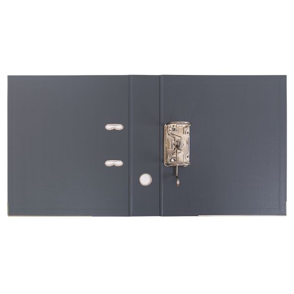 Регистратор PVC, 2-х стороннее покрытие, мет.уг. 75 мм, 50 шт, Premier A4 арочный механ. (разб.), серый ЕС100162015, Expert Complete