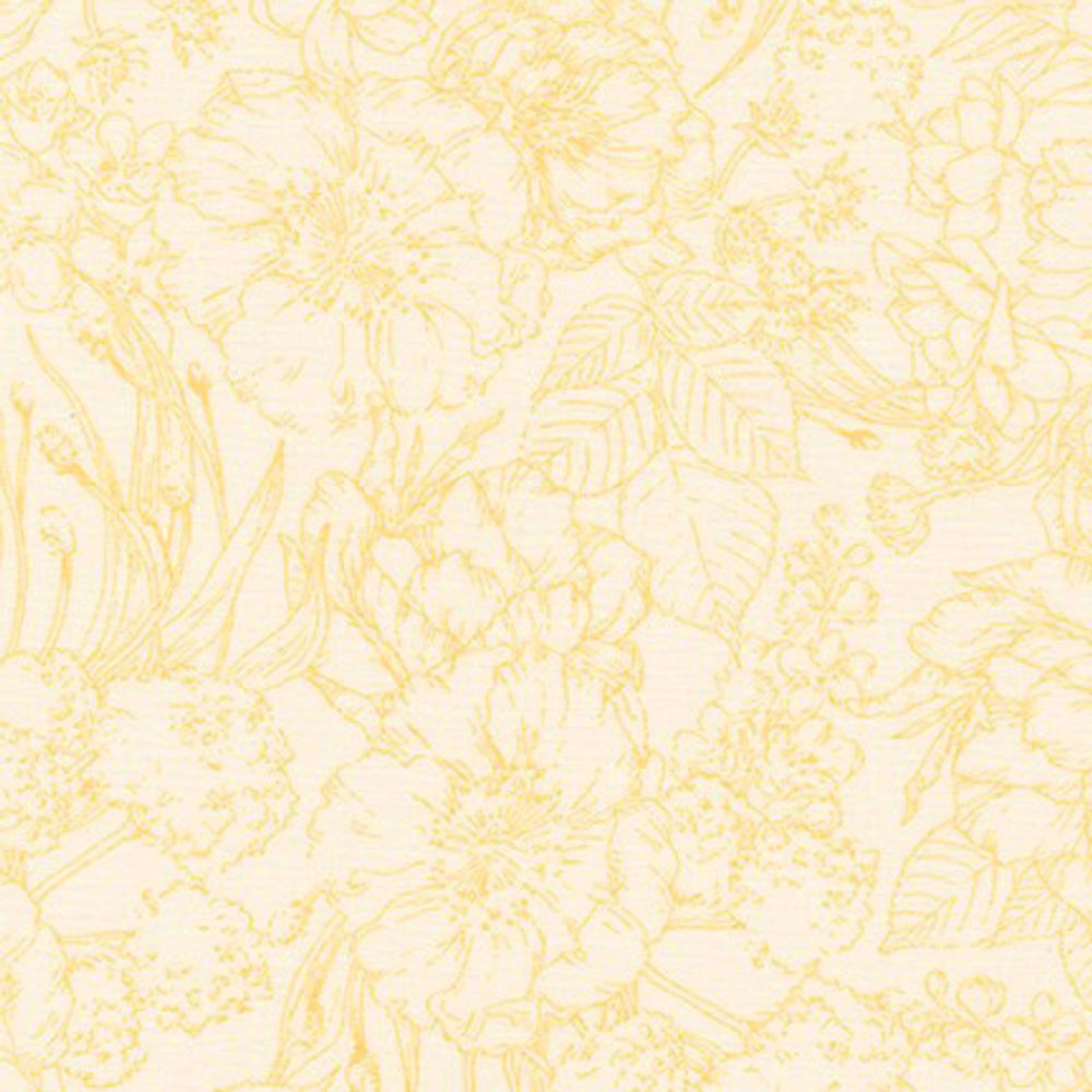 Ткань для пэчворка Peppy Naturies Notebook, отрез 50х50 см, 122 г/м², ABY-19850-136 BUTERCUP, Robert Kaufman