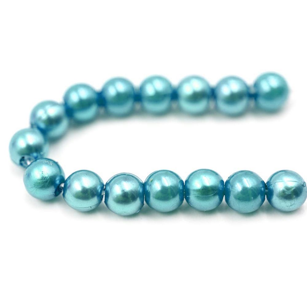 Бусины пластик (жемчуг) ⌀5 мм, 25 г, Astra&Craft, 029 NL бирюза