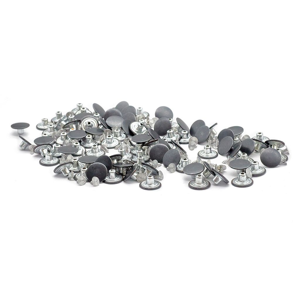 Пуговицы джинсовые ⌀17 мм, фиксированная ножка, сталь, гладкая, оксид, 100 шт, New Star