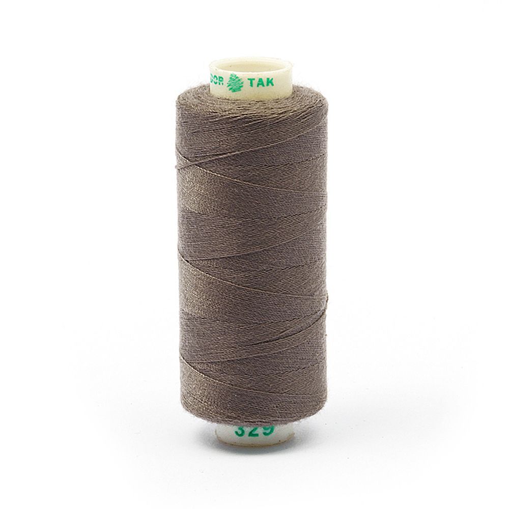 Нитки швейные бытовые Dor Tak 40/2, 366 м / 10 кат., 329 серый