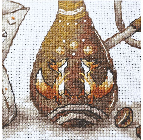 Набор для вышивания нитками Сделай своими руками, Ценители кофе 27х25 см