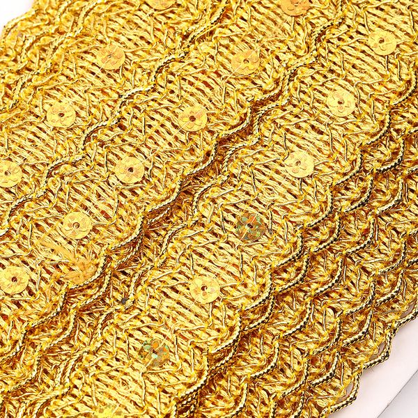 Тесьма отделочная 25 мм / 13.71 метров, TBY 908 цв.золото