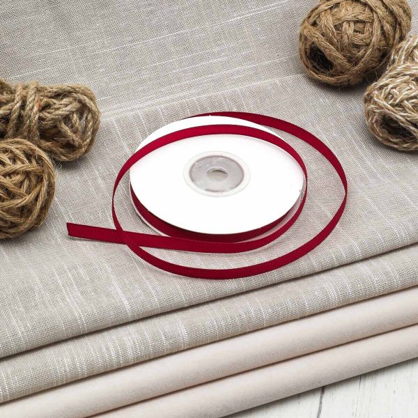 Лента репсовая (в рубчик) 6.0 мм, 028 т.красный, уп.18,28 м