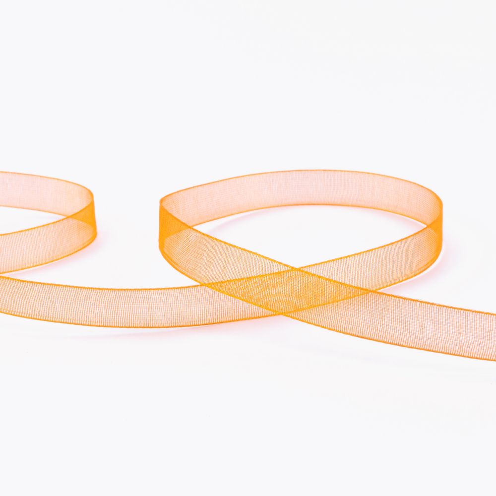 Лента капроновая (органза) 10.0 мм / 22.8±1 метра, 018 оранжевый, Blitz OR-10