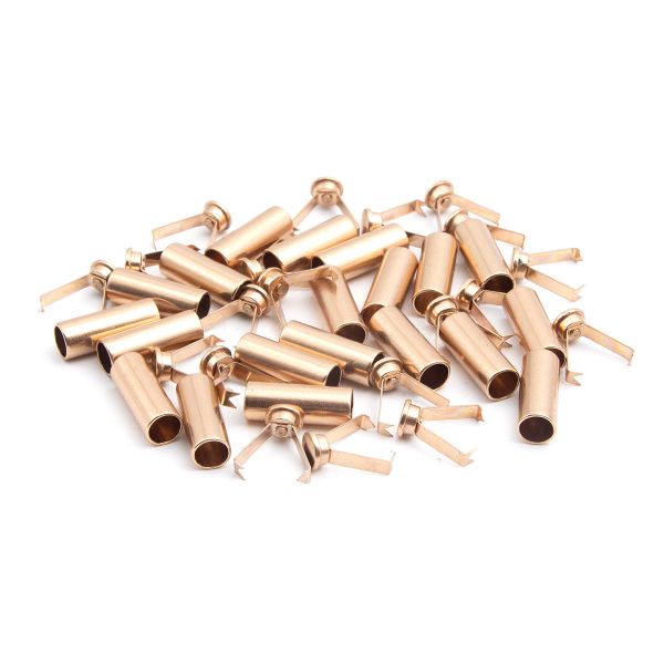 Наконечник для шнура металл 20,7х7 мм, металл, золото, 6660-0073, 20 шт