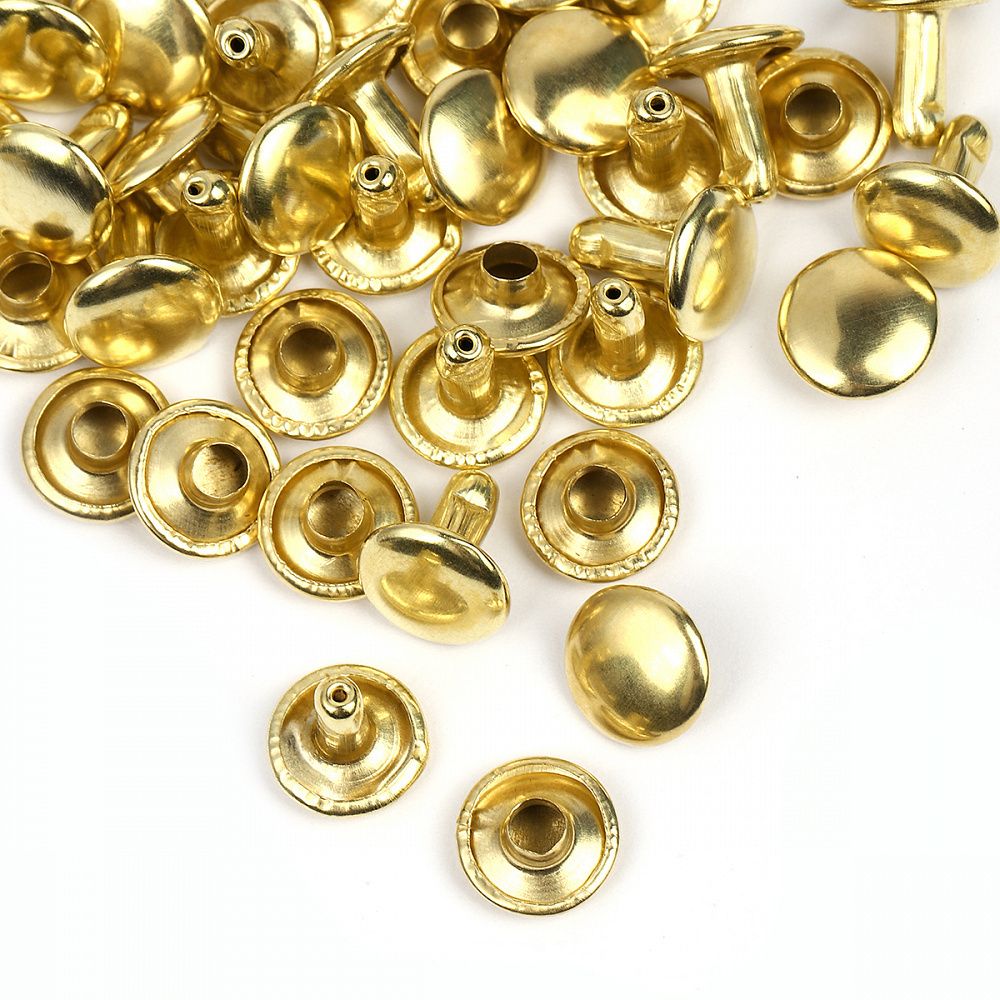 Хольнитены двухсторонние сталь 9х9 мм, №33, TBY.5209 цв. золото уп. 1000 шт, TBY