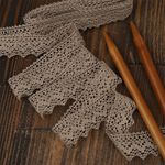 Кружево вязаное (тесьма) 25 мм, диз.3207 цв.09 лен, 3 метра, Kruzhevo