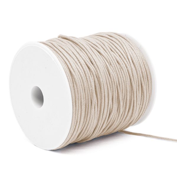 Шнур вощеный ⌀2.0 мм / 100 метров, цв.С571 св.бежевый