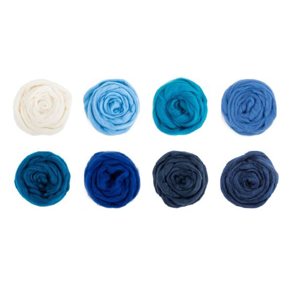 Шерсть для валяния (набор) 8х10 г, ассорти № 3, AFW-080, Gamma AFW-080