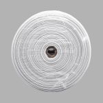 Лента (тесьма) шторная: сборка параллельная (1:2) 128 мм / 50 метров, (3 ряда петель, 5 шнура), белый, 13120-S