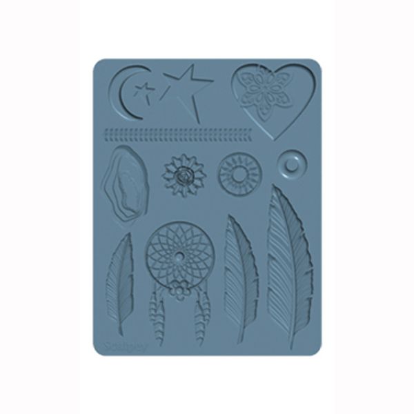 Форма силиконовая для слепков Sculpey Silicone Bakeable Mold, 63 Boho Chic, Sculpey APM