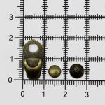 Крючки обувные 19 мм, латунь, 20 шт