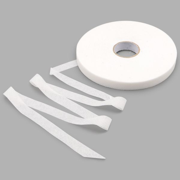 Лента клеевая нитепрошивная по косой 15.0 мм / 100 метров, белый /7736679-1/