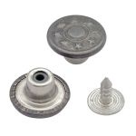 Пуговицы джинсовые ⌀14 мм, фиксированная ножка, сталь, 8 звезд, оксид, 100 шт, New Star