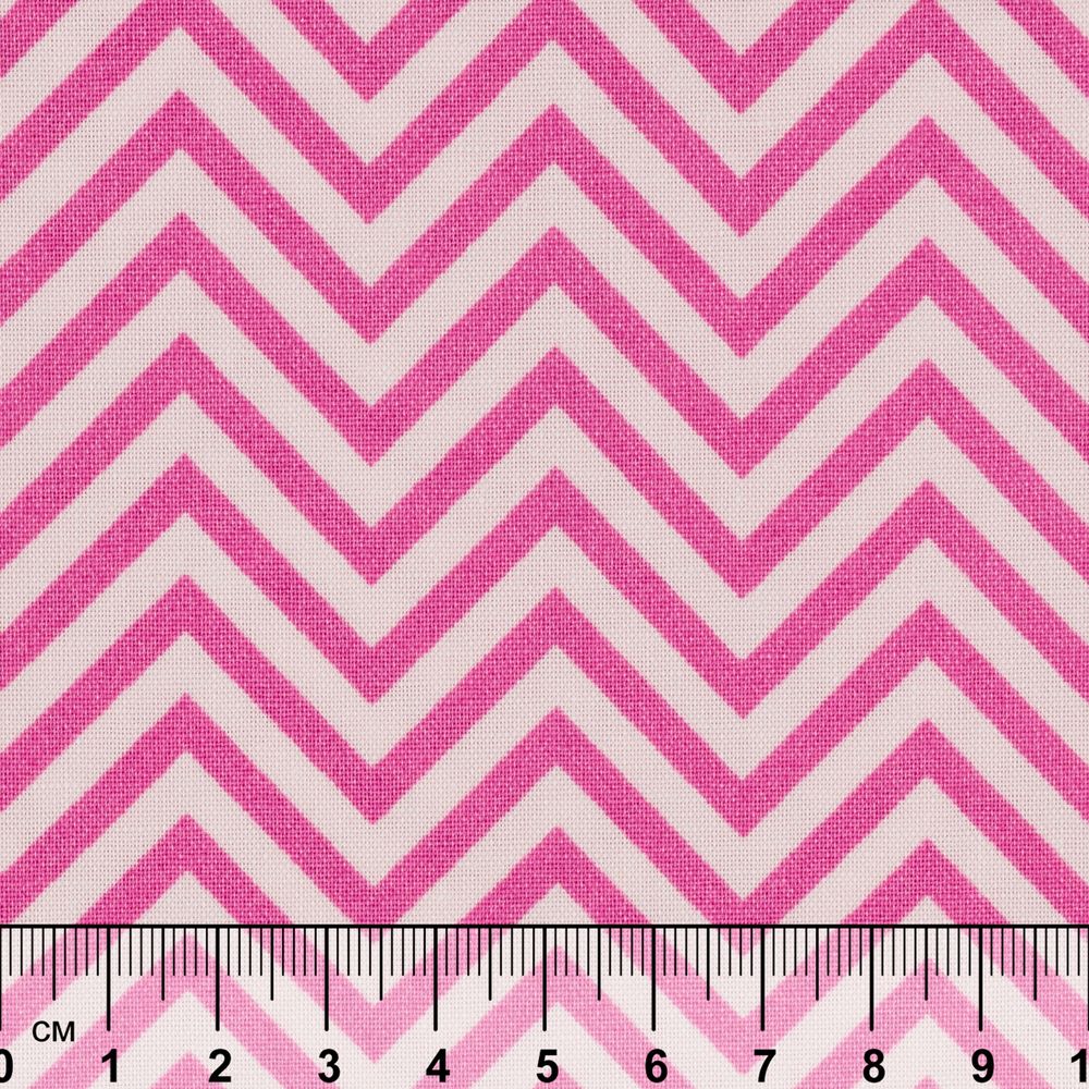 Ткань для пэчворка PEPPY БАБУШКИН СУНДУЧОК ФАСОВКА 100х112 см, 140±5 100% хлопок, БС-26 зигзаг ярко-розовый, Peppy БАБУШКИН СУНДУЧОК