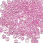 Бисер Astra&Craft 11/0 (2.1 мм), 200 г (10х20 г), цв. 209 св.розовый/прозр.с цвет.центром, радужный