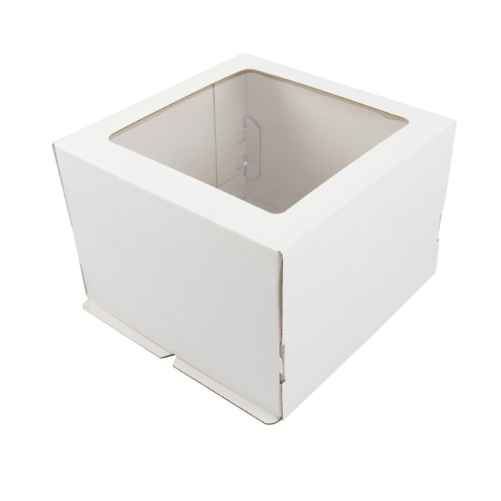 Кондитерская коробка для торта С ОКНОМ, 26.5х26.5х19 см, S-Chief, BFC-045