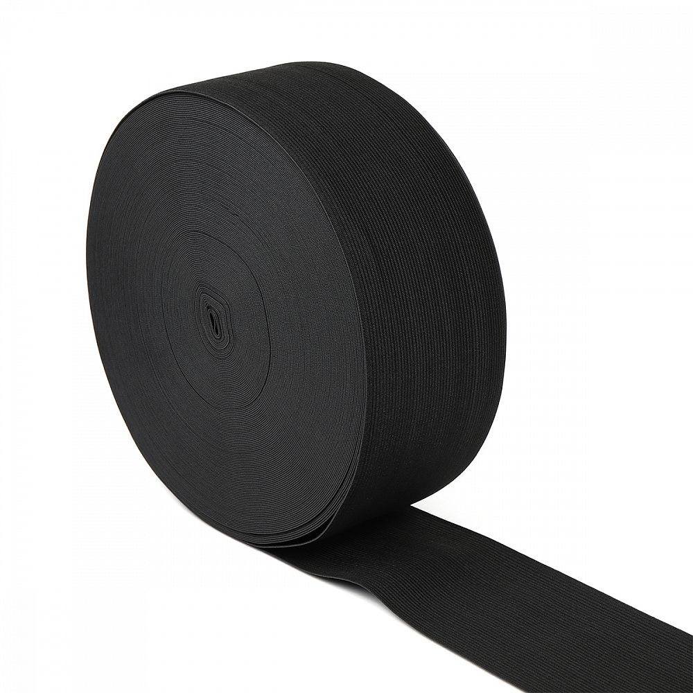 Резинка вязаная 60.0 мм / 40 метров, стандартная 3.9 г/п.м., черный