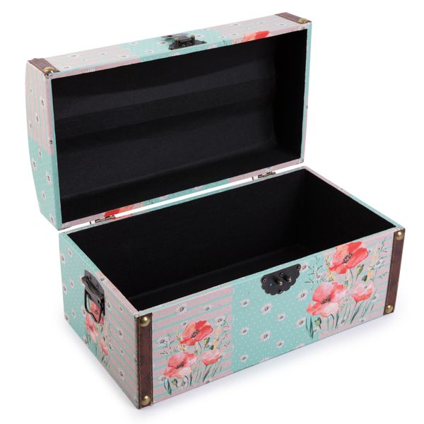 Шкатулка декоративная сундучок 39х21х21 см, 017 Красивые маки, Gamma DBK-04