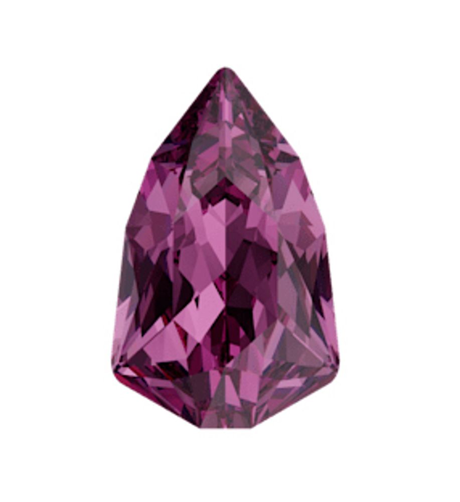 Стразы неклеевые 18.7х11.8 мм, кристалл, 2 шт, сирень (amethyst 204), 4707