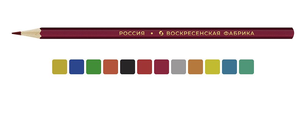 Карандаш (набор) металлик Царевны, заточенный 8х12 цв, ВКФ TSR-MCP-6012