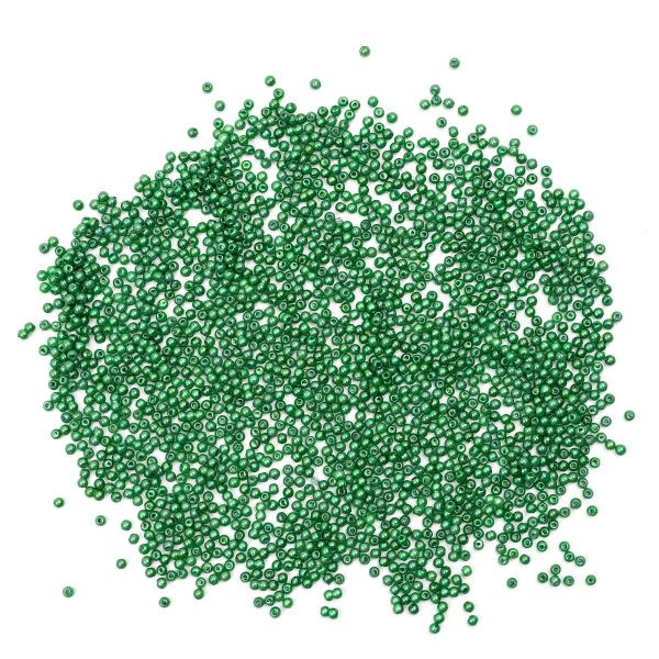 Бусины пластик (жемчуг) ⌀3 мм, 20 г, Astra&Craft, 038 NL зеленый