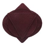 Набор заплаток пришивных из замши, круг, квадрат, треугольник, овал 8см, с перфорацией, 4 шт (31 бордовый), 59743