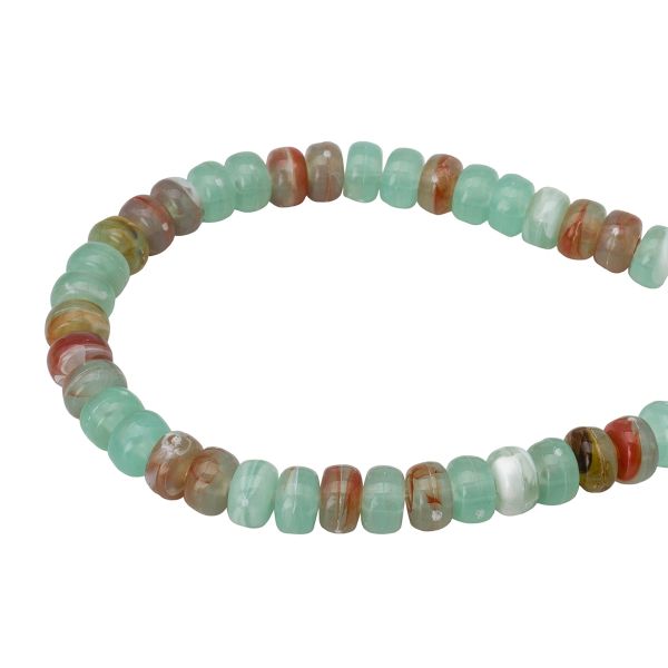 Бусины акрил 4х7 мм, 500 г, прозрач. в цвете, шайба, AD025 нефрит, (7748710)2460 , Astra&Craft