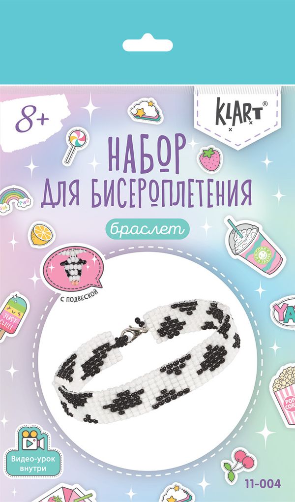 Набор для бисероплетения 11-004 Браслет. Коровка, 1.5 см, Klart 11-004