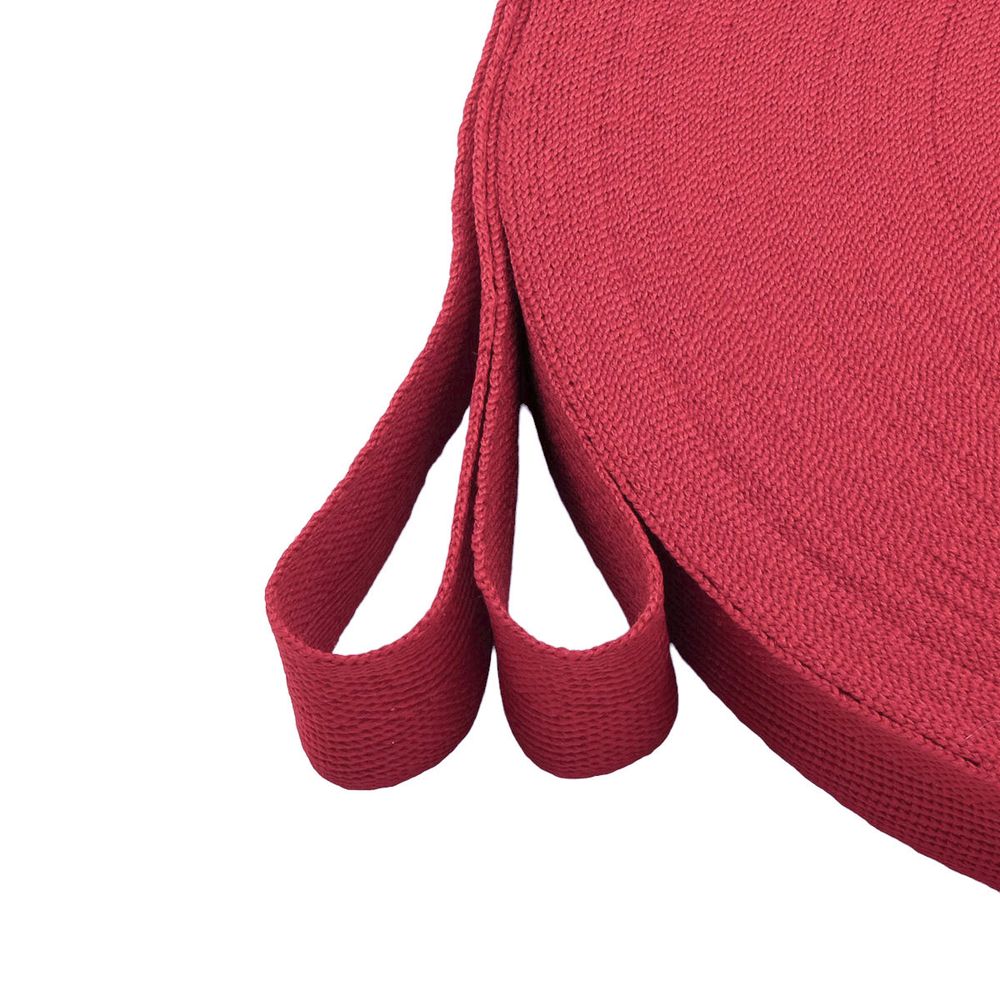 Тесьма (лента) киперная 20 мм / 50 метров, 6 г/м, 100% полиэфир, 27 красный