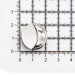 Часть кнопки Альфа (S-образная) ⌀20 мм (A-часть), 5/20 ограничитель металл, чер.никель, 20 шт