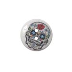 Пуговицы деревянные Разное 18мм (Череп 5), 100 шт