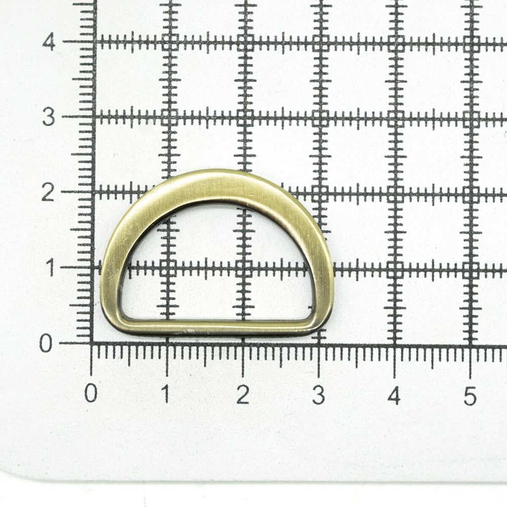 Полукольцо литое металл внутр. 25 мм (внешн. 31х23 мм), плоское, 10 шт, латунь ГР, 6882