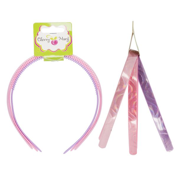 Набор ободков для волос O6001, 15 шт (5х3 шт), №03 ассорти, Cherry Mary O6001