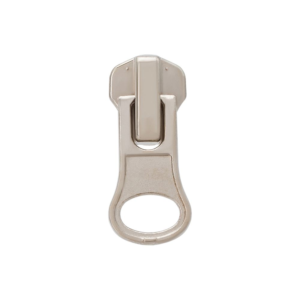 Слайдер (замок) для молнии металл Т5 (5 мм) нижний, автомат, никель, 20 шт