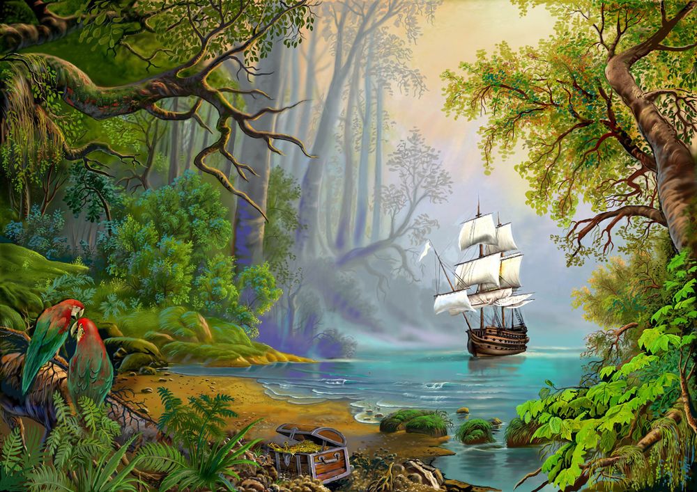 Пазл 500 элементов, Остров сокровищ, PZL-500/06, Фрея