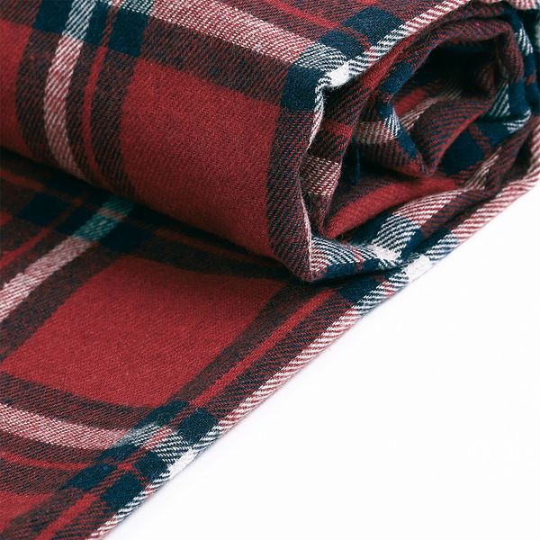 Фланель рубашечная 150 г/м², 150 см / 25 метров, TBY.Fl.T310.3 цв.3 красный