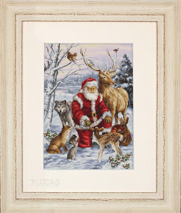 Набор для вышивания нитками Luca-S, Лесные друзья 30х43 см