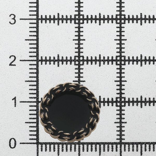 Пуговицы на ножке 24L=15 мм, металл, GD.Black (золото-черный), 10 шт, MP05