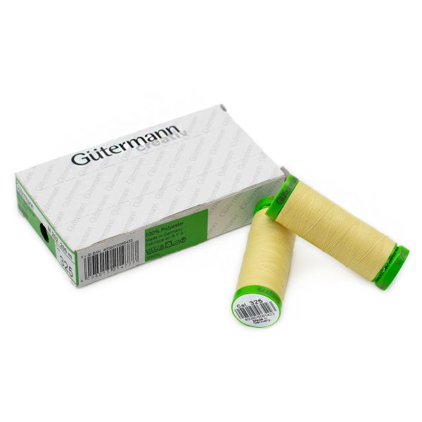 Нитки для тонких тканей Gutermann Extra Fine 150, 200м, 325 шампань, 5 катушек