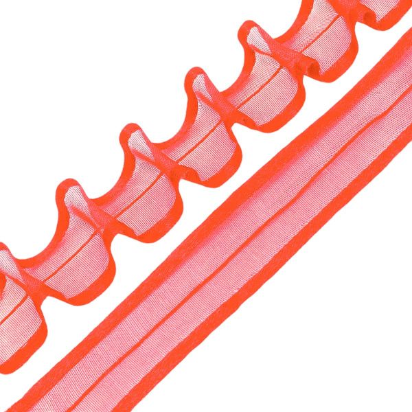 Лента капроновая (органза) для сборки бантов 20 мм, 25м HRPL-1021 (HS-1026 красный)