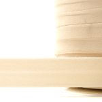 Косая бейка трикотажная 20 мм / 100 метров, C571 молочный