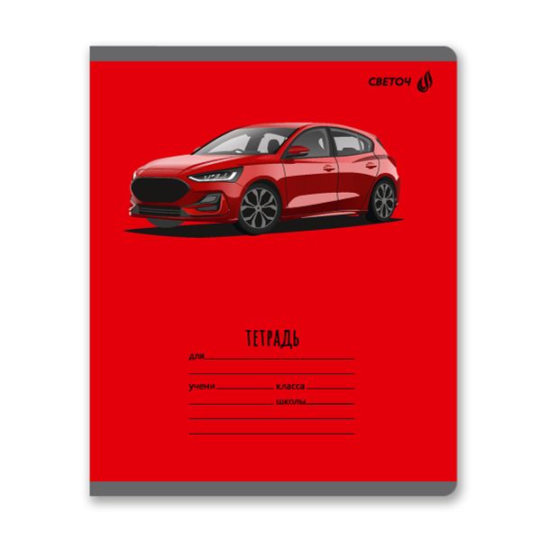 Тетрадь ученическая школьная, выборочный лак, A5 18 л. на скобе 65 г/м², белизна 100% 20 шт линия, 01454 Дрифт, Светоч Т185