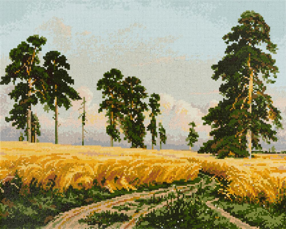 Алмазная (кристальная) мозаика Фрея GTG-ALPD-253, Рожь. Иван Шишкин, на подрамнике, 50х40 см