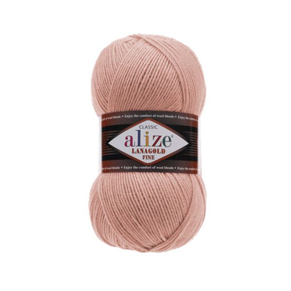 Пряжа Alize (Ализе) Lana Gold Fine / уп.5 мот. по 100 г, 390м, 161 пудра A
